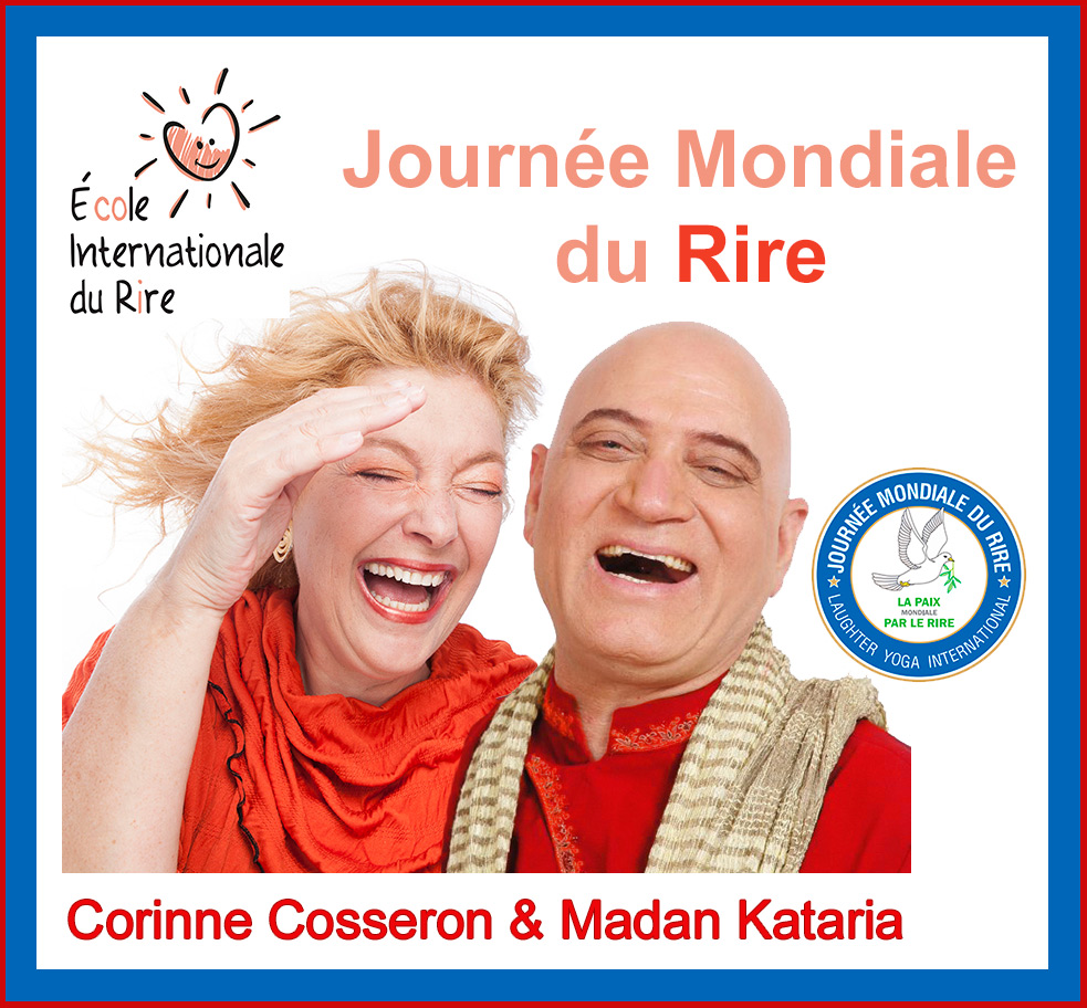Dr Madan Kataria et Corinne Cosseron célèbrent la Journée Mondiale du Rire en France